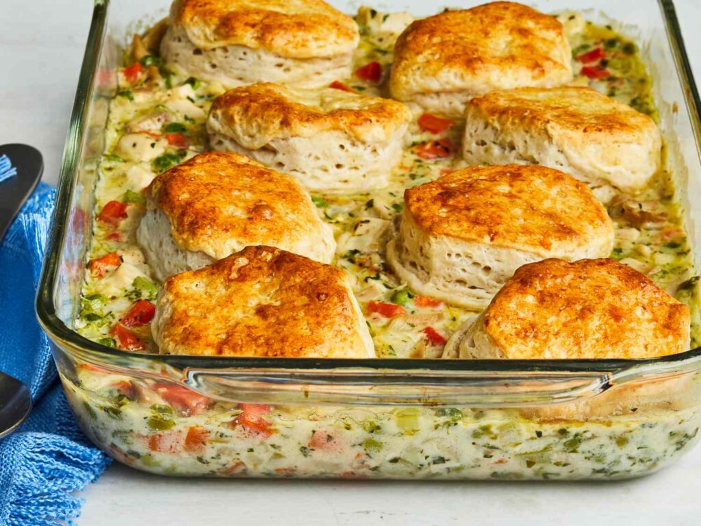 Easy Chicken Pot Pie Recipe With Biscuits